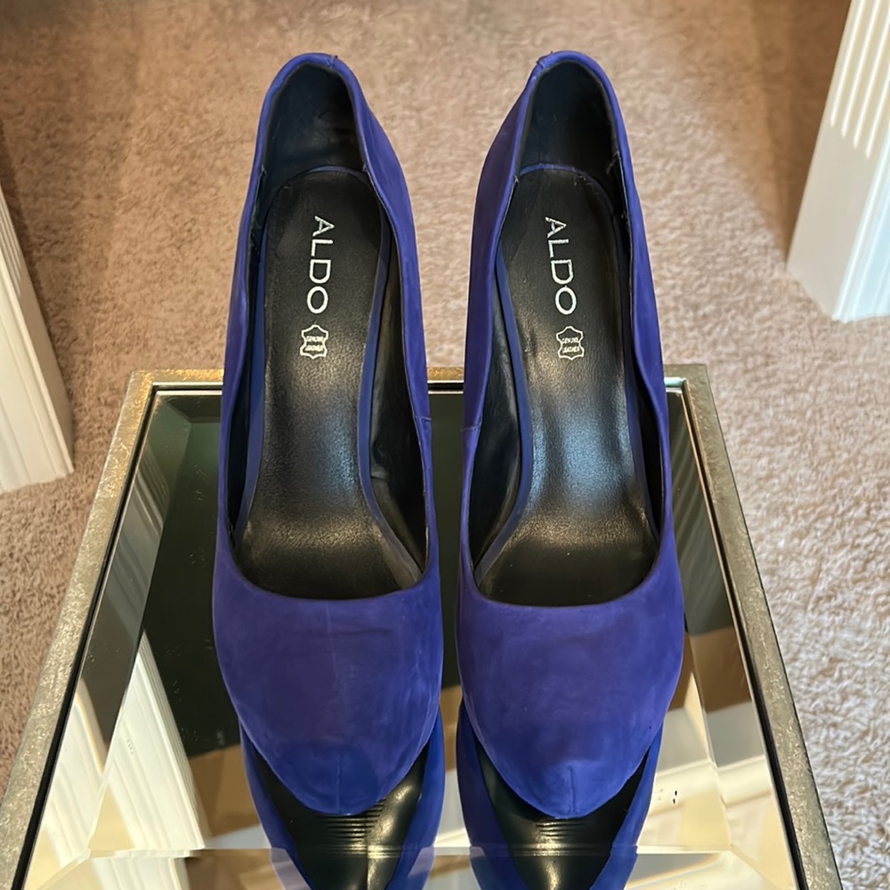 Aldo Blue Suede Stilettos